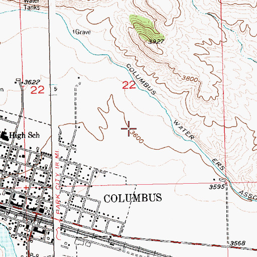 Topographic Map of Stillwater Billings Clinic, MT