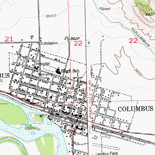 Topographic Map of Museum of the Beartooths, MT