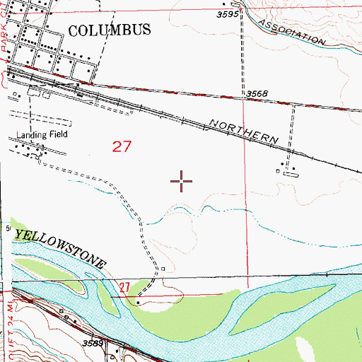 Topographic Map of Stillwater Golf Course, MT