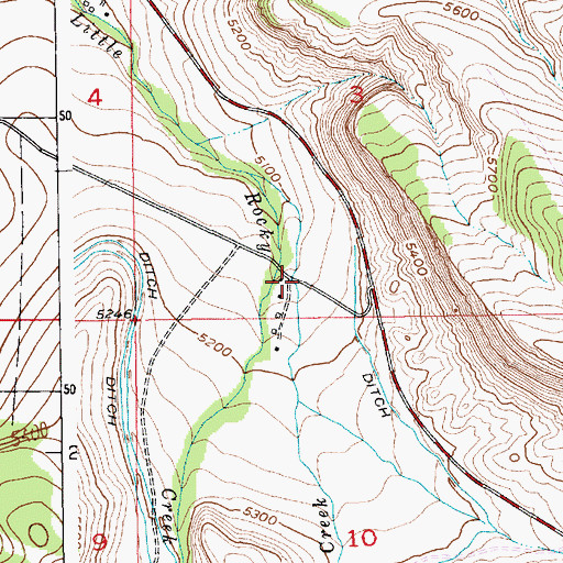 Topographic Map of Dale Creek Bridge, MT