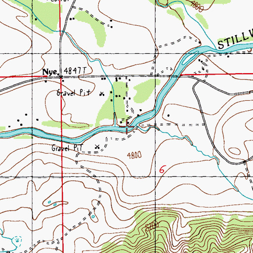 Topographic Map of Stillwater River Bridge, MT