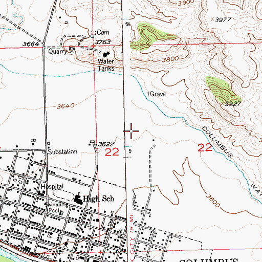 Topographic Map of Interchange 408, MT