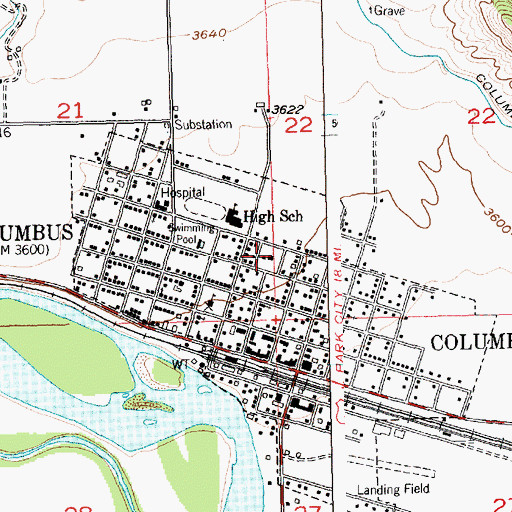 Topographic Map of Stillwater County Sheriff's Office, MT