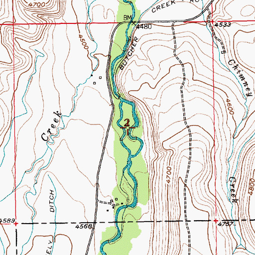 Topographic Map of Yances School (historical), MT
