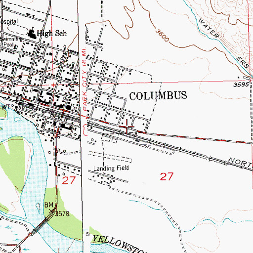 Topographic Map of New Life Victory Center, MT
