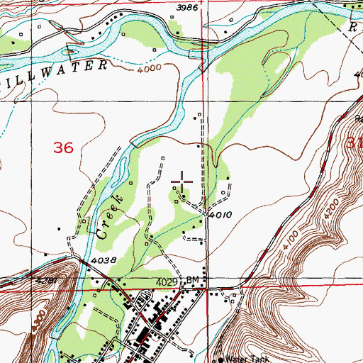 Topographic Map of Rosebud (historical), MT