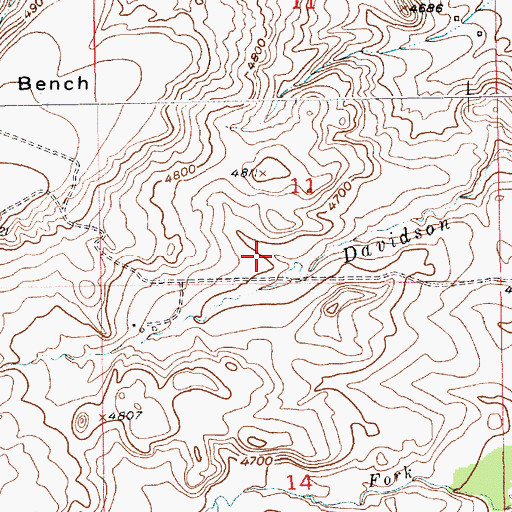Topographic Map of Riswalds Ranch (historical), MT