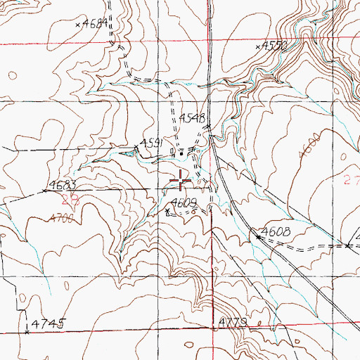 Topographic Map of Tacy Post Office (historical), MT