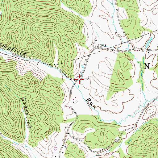 Topographic Map of Central School (historical), WV