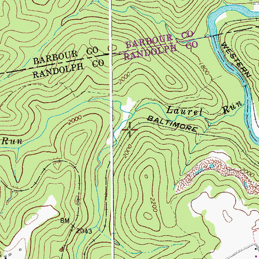 Topographic Map of Findley (historical), WV