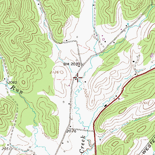 Topographic Map of Gainer School (historical), WV