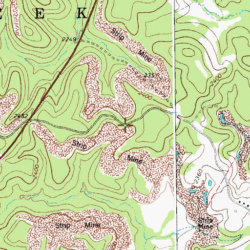 Topographic Map of King Summit School (historical), WV