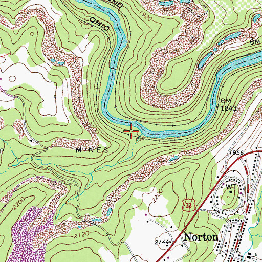 Topographic Map of Leiter (historical), WV