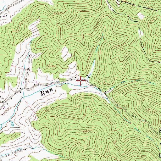 Topographic Map of Oak Grove School (historical), WV