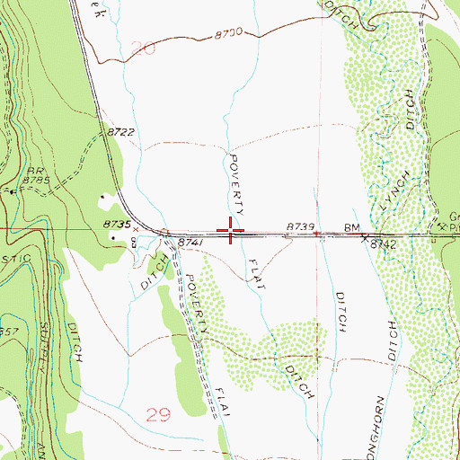 Topographic Map of Poverty Flat Ditch Number 1, CO