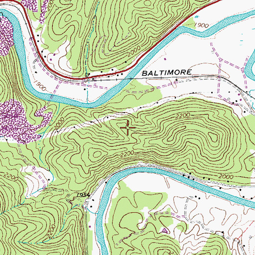 Topographic Map of Tyre School (historical), WV