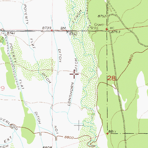 Topographic Map of Longhorn Ditch, CO