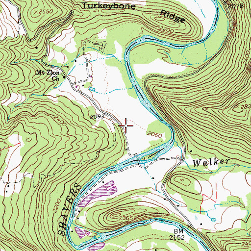 Topographic Map of Canfield School (historical), WV