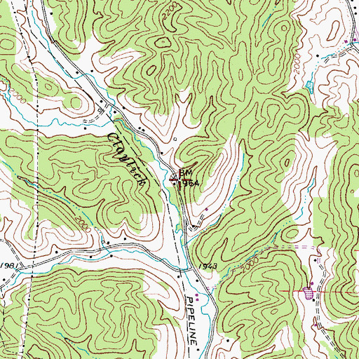 Topographic Map of Claylick School (historical), WV