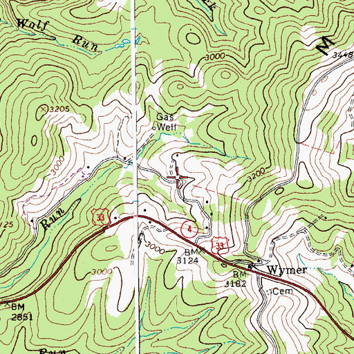 Topographic Map of Flannigan School (historical), WV