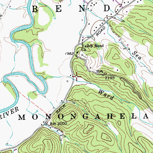 Topographic Map of Glade Run School (historical), WV