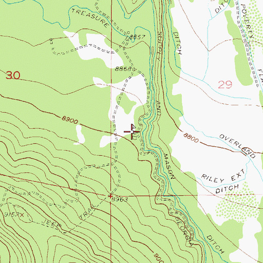 Topographic Map of Endomile Ditch, CO