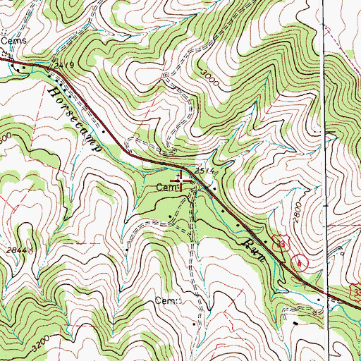 Topographic Map of Harman Church of the Brethren, WV