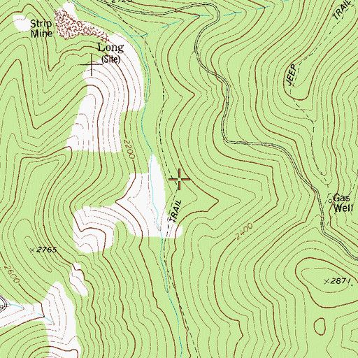 Topographic Map of Long Run School (historical), WV