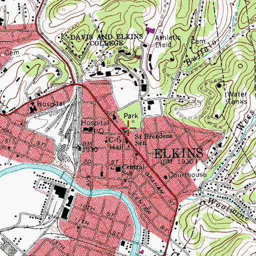 Topographic Map of Saint Brendan Catholic Church, WV
