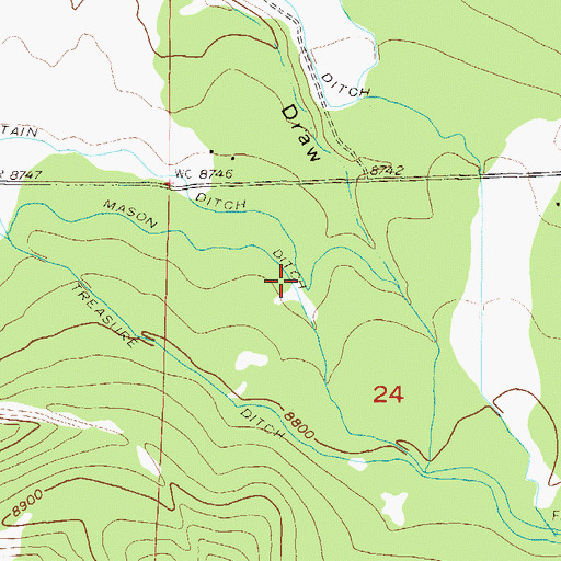 Topographic Map of Mason Ditch, CO