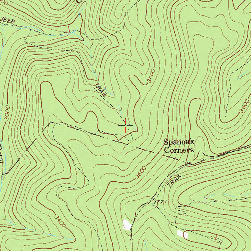 Topographic Map of Bennetts Camp (historical), WV