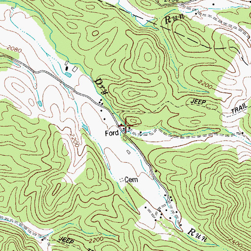 Topographic Map of Dry Run School (historical), WV