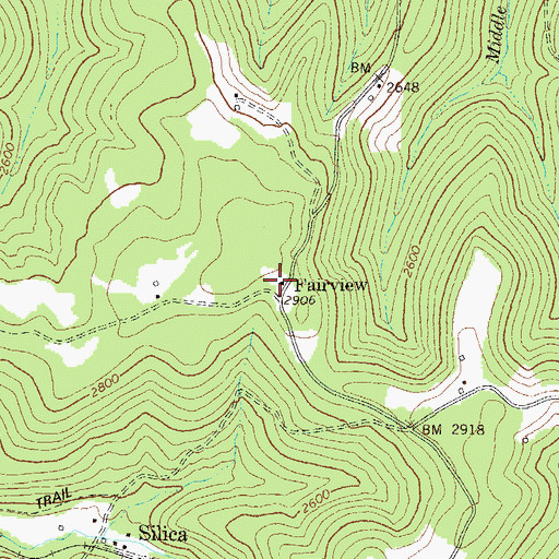 Topographic Map of Fairview Church (historical), WV
