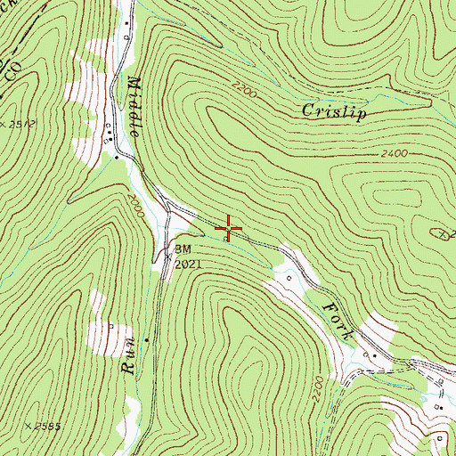 Topographic Map of Lewis School (historical), WV