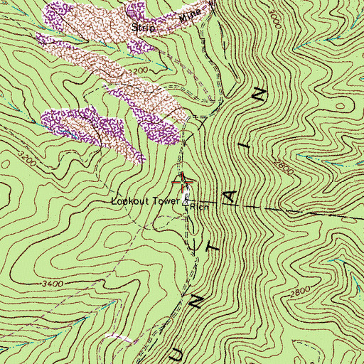 Topographic Map of Lonetree (historical), WV