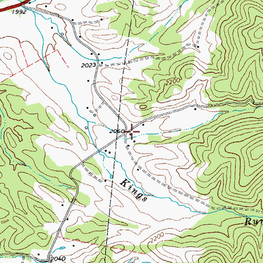 Topographic Map of Pleasant View School (historical), WV