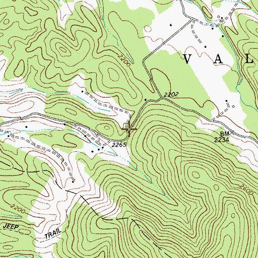 Topographic Map of Shavers Run School (historical), WV