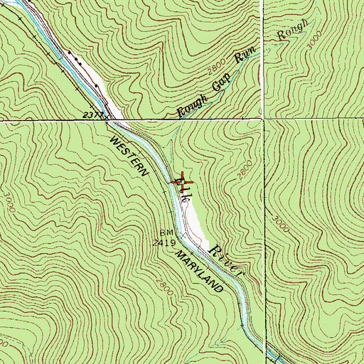 Topographic Map of Swacker School (historical), WV
