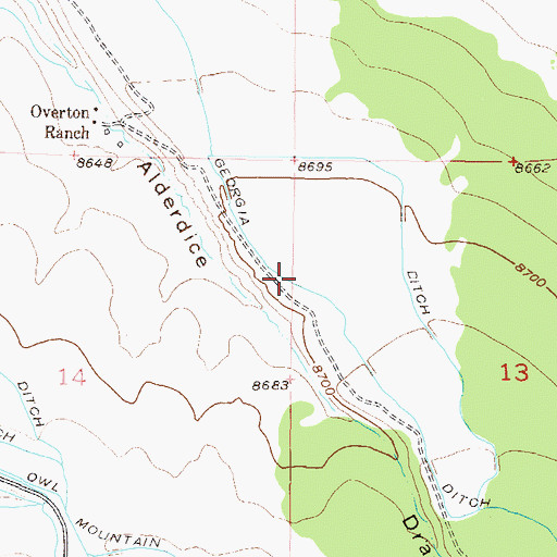 Topographic Map of Georgia Ditch, CO