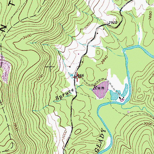 Topographic Map of Wheeler (historical), WV