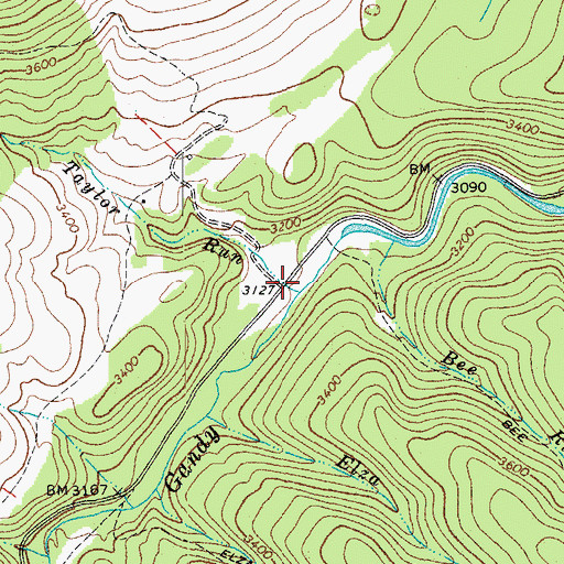 Topographic Map of White (historical), WV