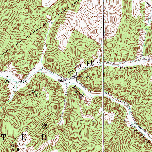 Topographic Map of Piper School (historical), WV