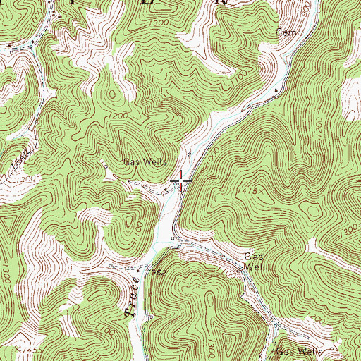 Topographic Map of Trace School (historical), WV