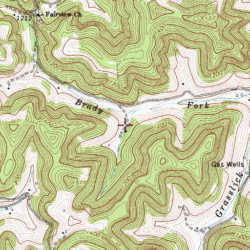 Topographic Map of Home, WV