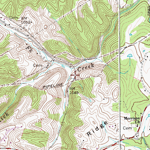 Topographic Map of Hopkins Station (historical), WV