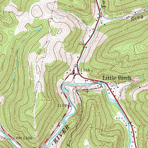 Topographic Map of Little Birch Elementary School, WV