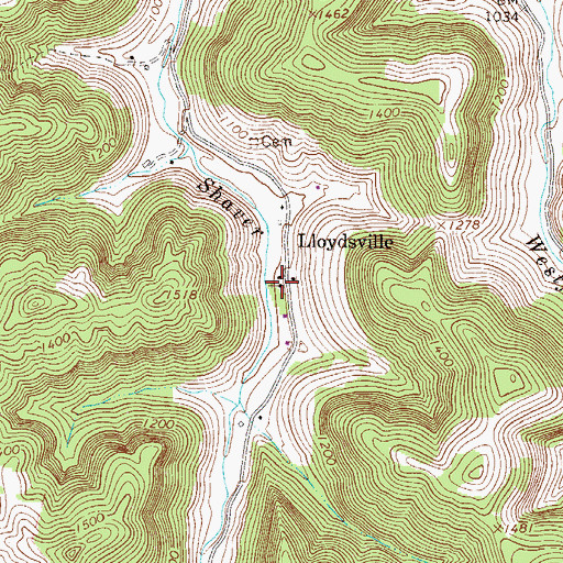 Topographic Map of Loyd Chapel Methodist Episcopal Church, WV