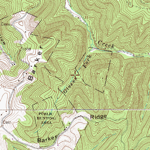 Topographic Map of Thrash (historical), WV