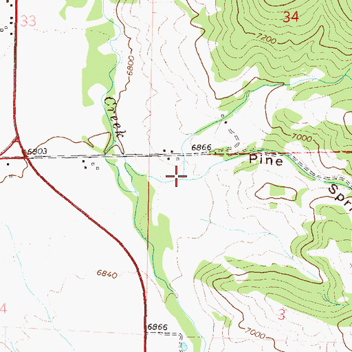 Topographic Map of Priest Creek, CO