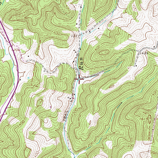 Topographic Map of Windy Run Grade School (historical), WV